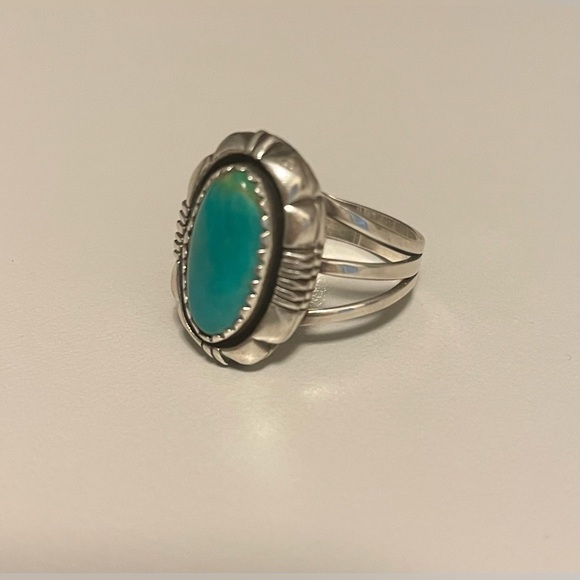 Turquoise sterling silver ring - Picture 1 of 4